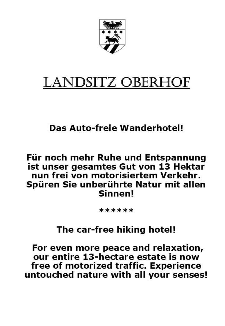 Landsitz Oberhof Petit Hotel Muggendorf  외부 사진